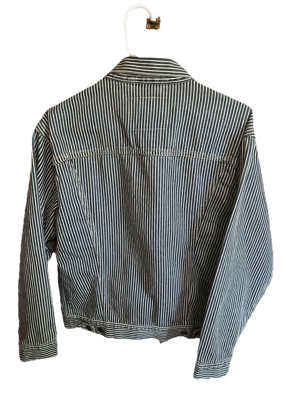 Levi’s Premium Relaxed Fit S Trucker Jacket A5782‑0077 Railroad Stripe NWT - Picture 2 of 12